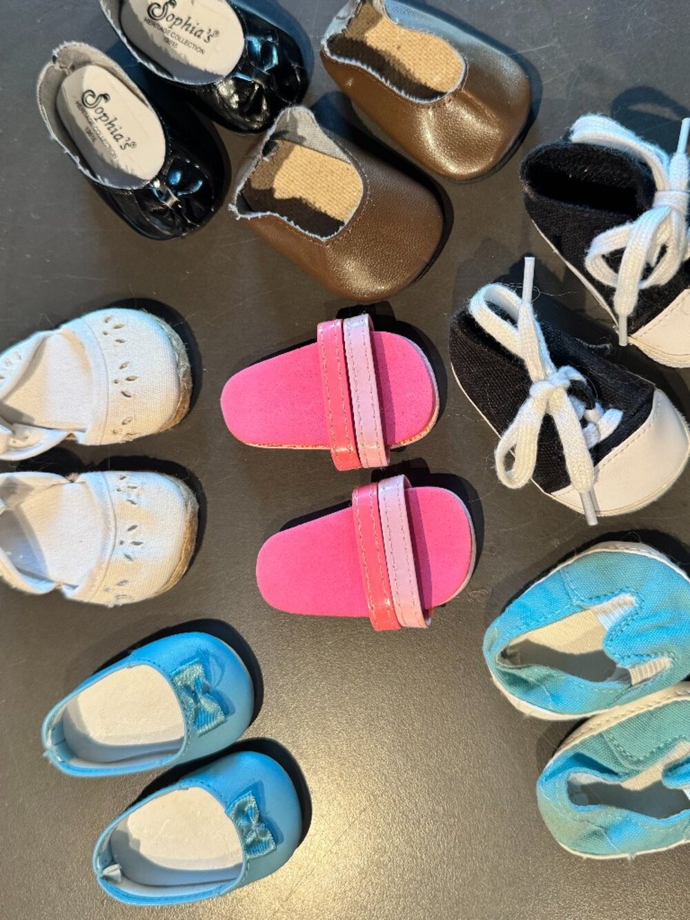 Shoes For 18” Dolls, 7 Pairs Lot, compatible With American Girl, Our Generation